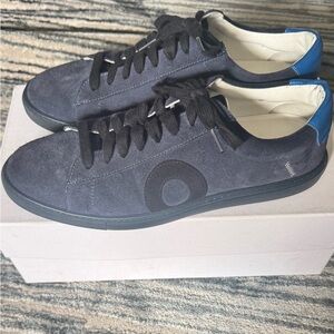 Oliver Cabell Black and Blue Suede Sneakers